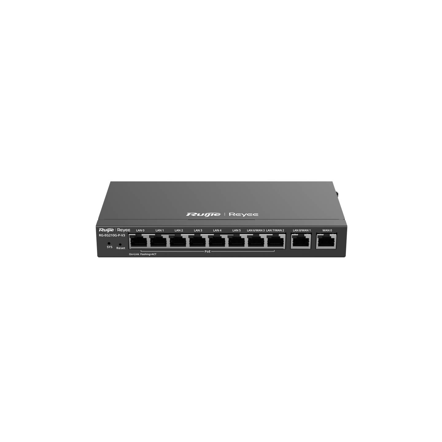 Роутер Wi-Fi Reyee RG-EG210G-P-V3, 10xLAN 1Gbps, 1xWAN, PoE