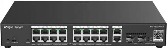 Коммутатор Reyee RG-ES220GS-P, 18xLAN 1Gbps, 2xSFP, PoE