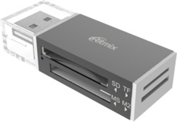 SD/MS CardReader/writer Ritmix CR-2042, USB, черный