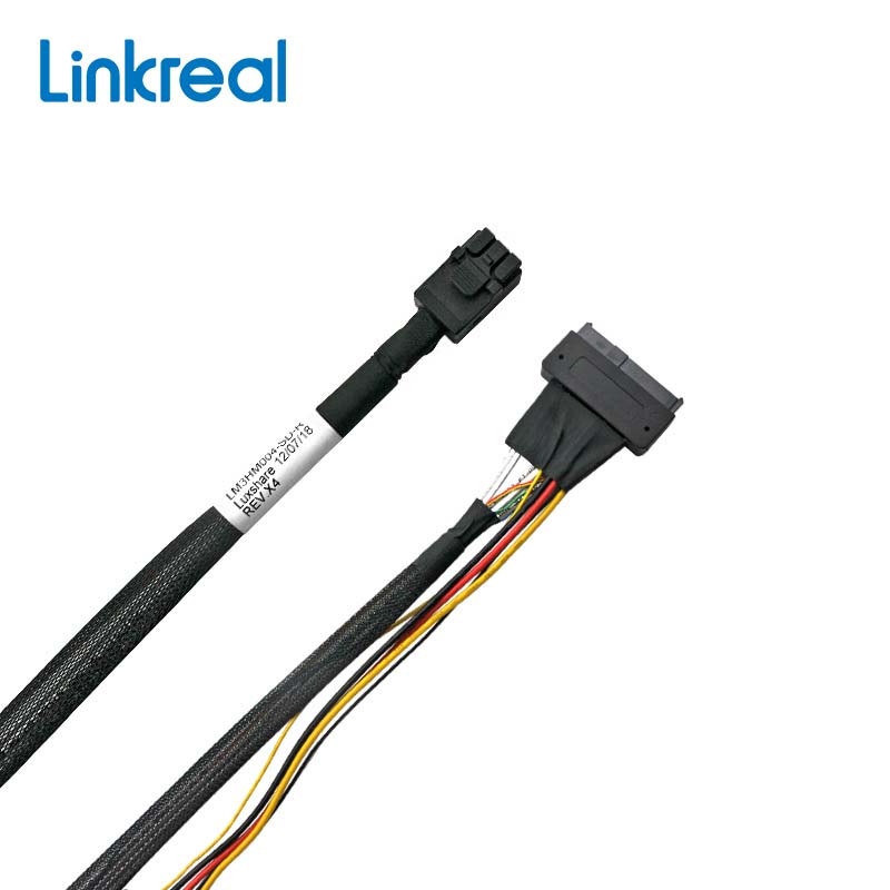 Кабель Rl-Link LRSF4339-1.1M, mini SAS HD (SFF-8643) - U.2 (SFF-8639), 1.1м