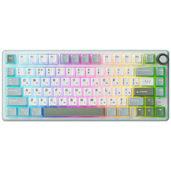 Клавиатура Royal Kludge R75 Sky Сyan (Silver switch)