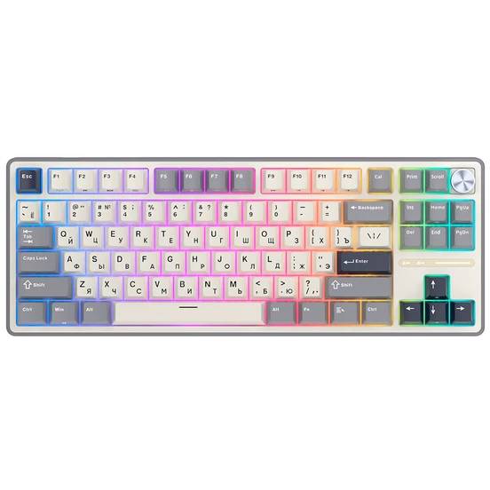 Клавиатура Royal Kludge R87 Pro Half Grey (Creamy switch)