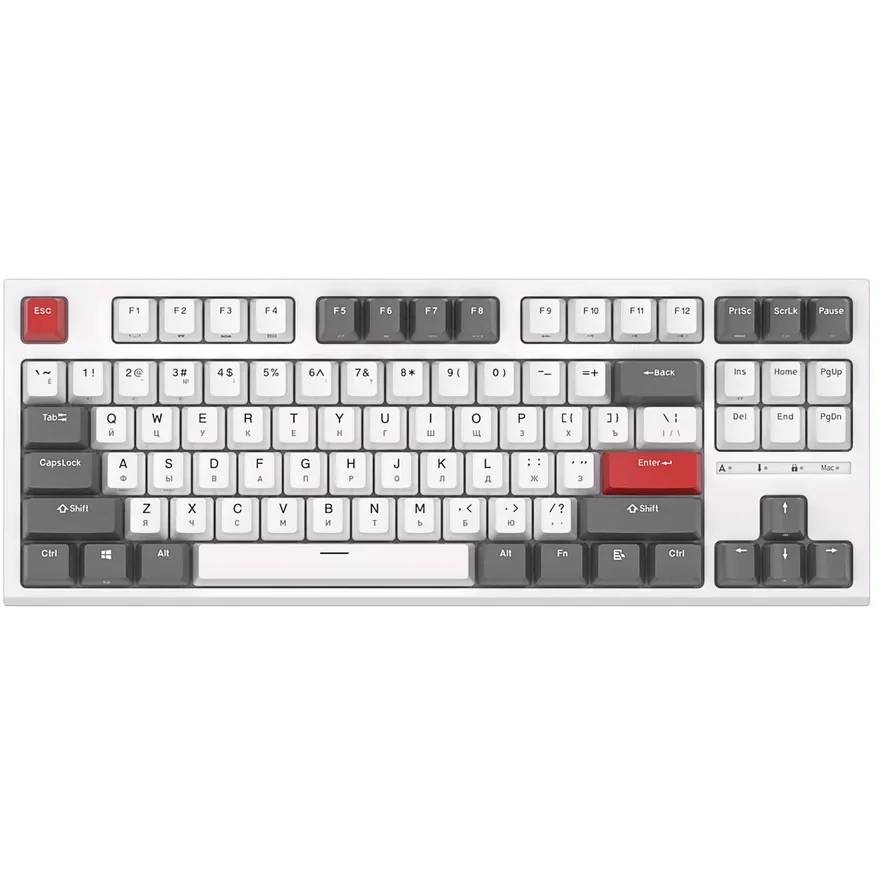 Клавиатура Royal Kludge RK-R87 White (USB, Blue switch)