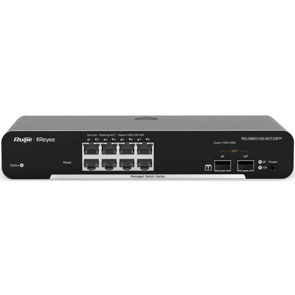 Коммутатор Ruijie RG-NBS3100-8GT2SFP, 8xSFP 1Gbps, 2xSFP, PoE