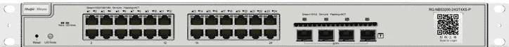 Коммутатор Ruijie Reyee RG-NBS3200-24GT4XS-P-V2, 24xLAN 1Gbps, 4xSFP+ 1Gbps, PoE