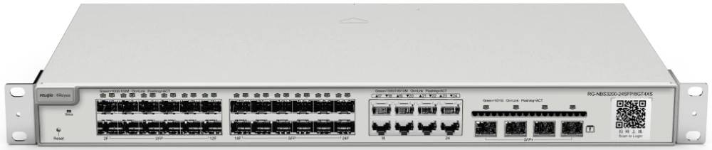 Коммутатор Ruijie Reyee RG-NBS3200-24SFP/8GT4XS, 24xSFP 1Gbps, 4xSFP+ 1Gbps