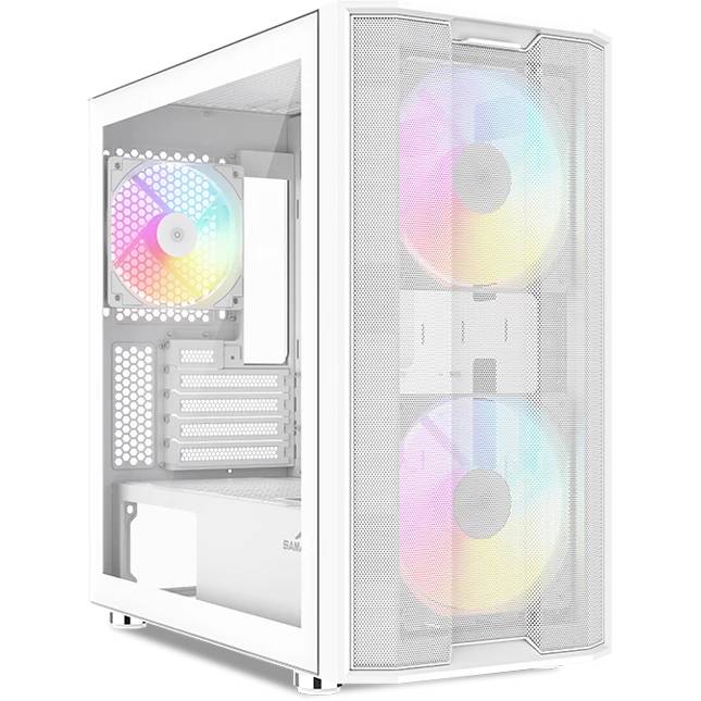 Корпус SAMA S30 White S30-WHMPA3X1-GL, без БП, mATX