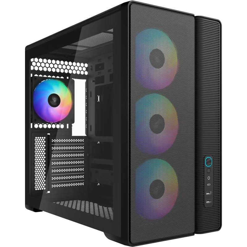 Корпус SAMA S50 Black (S50-BKAGA4X1-GL), без БП, ATX