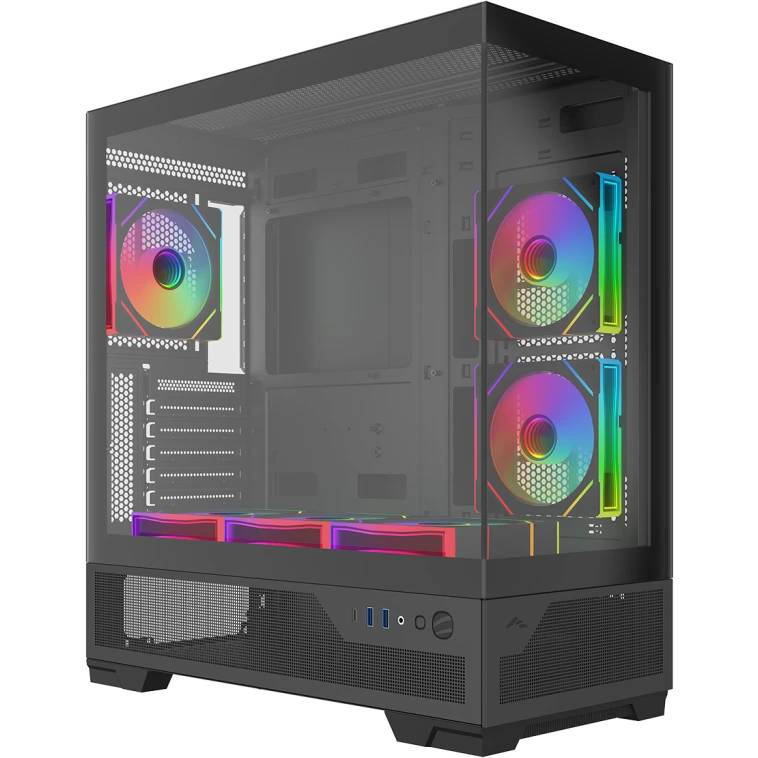 Корпус SAMA V43 Black (V43-BKADA6X1-GL), без БП, ATX