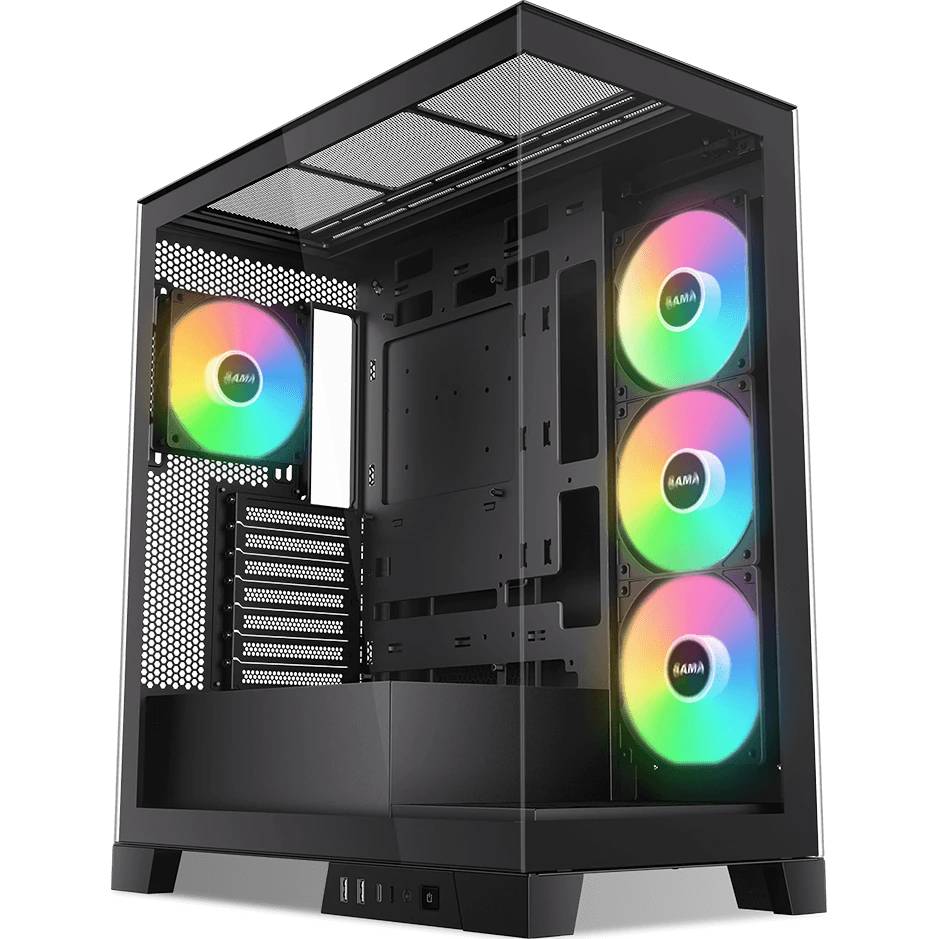 Корпус SAMA V50 Black V50-BKADA4X1-GL, без БП, ATX