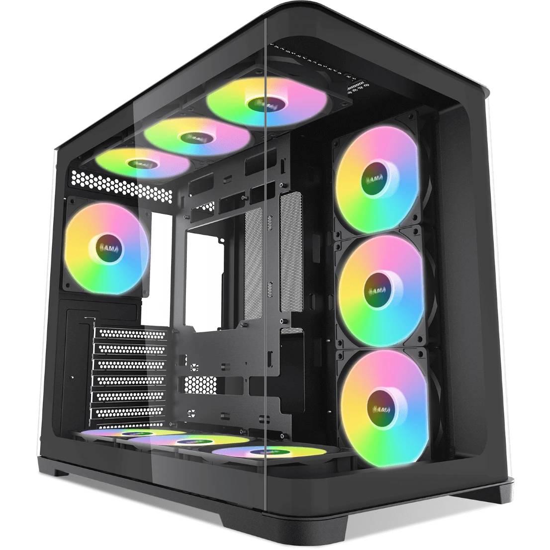 Корпус SAMA V60 Black V60-BKADA7X1-GL, без БП, ATX