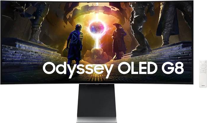 Монитор 34" Samsung Odyssey OLED G8 LS34DG852SIXCI, 3440x1440, OLED, 175Hz, Speakers (2xHDMI, DP)