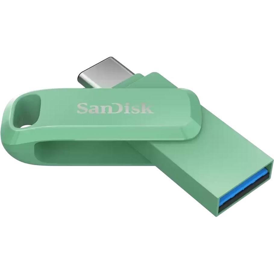 128Gb SanDisk Ultra Dual Drive Go SDDDC3-128G-G46AG, USB3.2/USB Type-C, Green