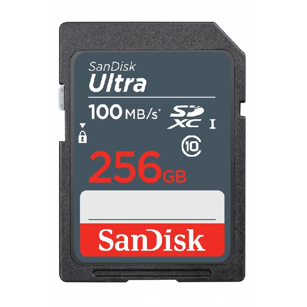 Карта памяти 256Gb SanDisk Ultra SDSDUNR-256G-GN3IN, SD, SDXC Class 10, UHS-I