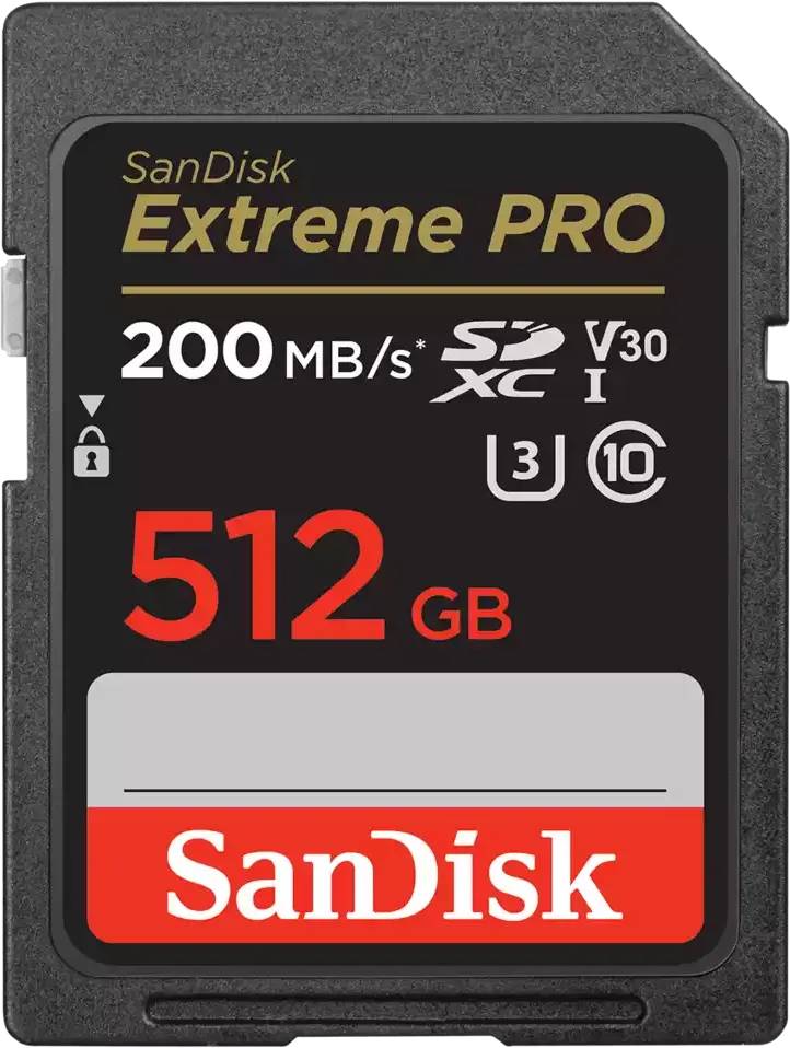Карта памяти 512Gb SanDisk Extreme Pro SDSDXXD-512G-GN4IN, SD, SDXC Class 10, UHS-I U3