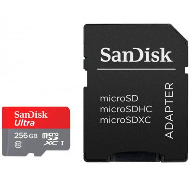 Карта памяти 256Gb SanDisk Ultra SDSQUAC-256G-GN6MA, SD Micro, SDXC Class 10, UHS-I U1, переходник