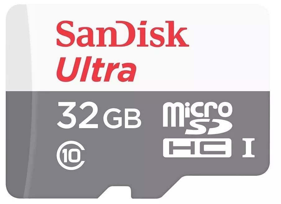 Карта памяти 32Gb SanDisk Ultra SDSQUNR-032G-GN3MN, SD Micro, SDHC Class 10, UHS-I