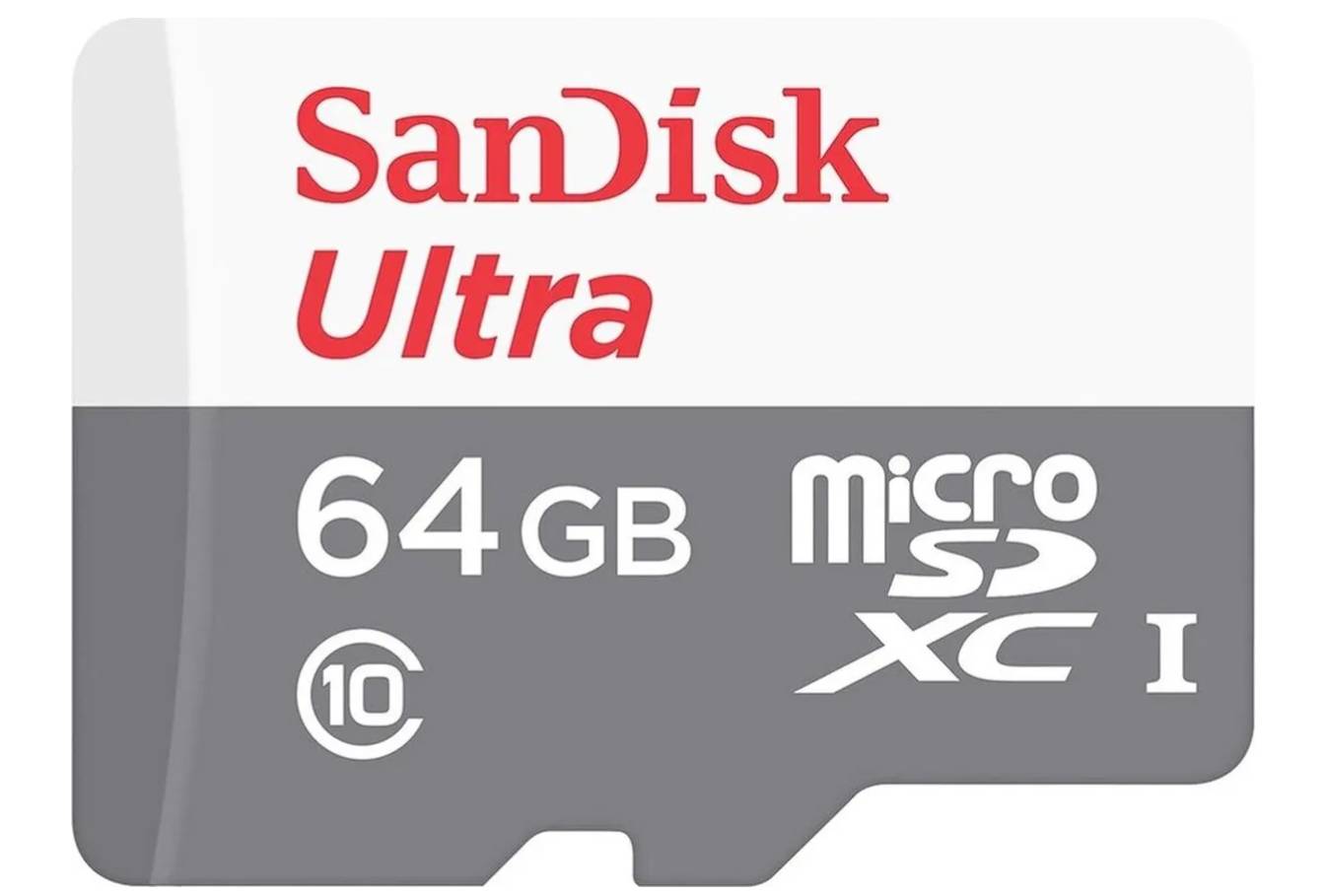 Карта памяти 64Gb SanDisk Ultra SDSQUNR-064G-GN3MN, SD Micro, SDXC Class 10, UHS-I