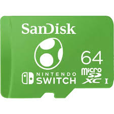 Карта памяти 64Gb SanDisk for Nintendo Switch SDSQXAO-064G-GN3ZN, SD Micro, SDXC Class 10, UHS-I