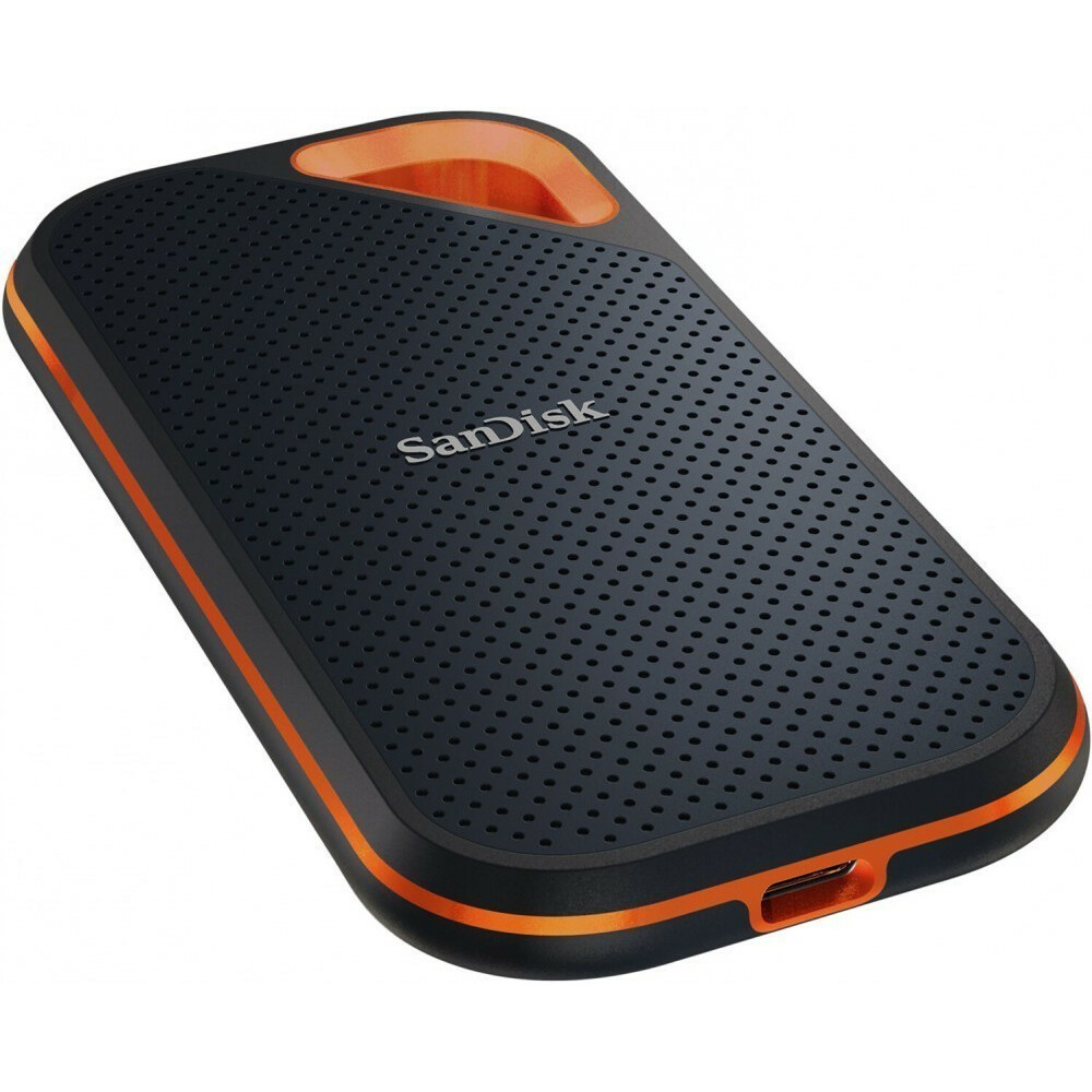 Внешний SSD 1Tb SanDisk Extreme Pro V2 SDSSDE81-1T00-G25, USB Type-C, черный/оранжевый