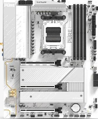 Материнская плата Sapphire B850A PURE WIFI7, AM5, (DP, HDMI), 4xDDR V, ATX