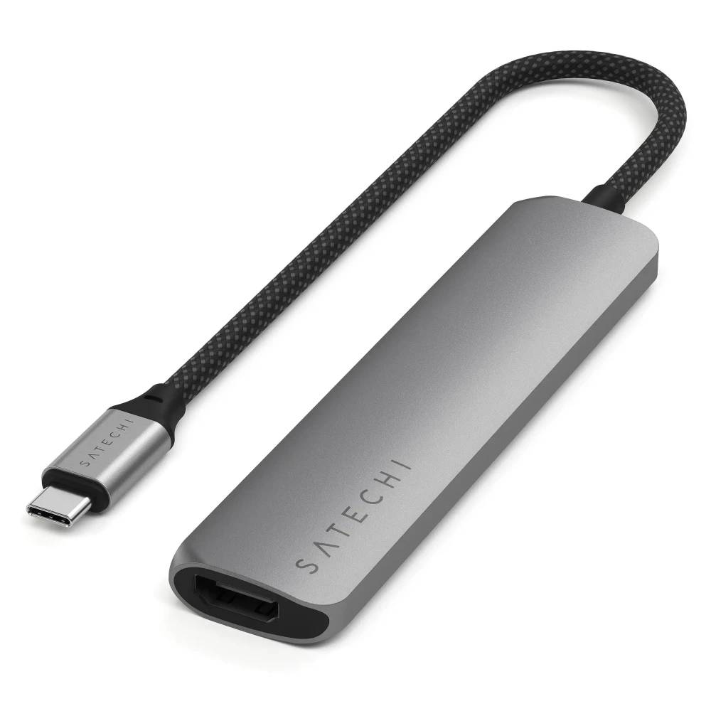 Док-станция Satechi 6-in-1 USB-C Slim Multiport Adapter  ST-P6SM (серый)