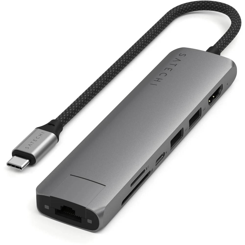 Док-станция Satechi 7-in-1 USB-C Slim Multiport Adapter ST-P7SM (серый)