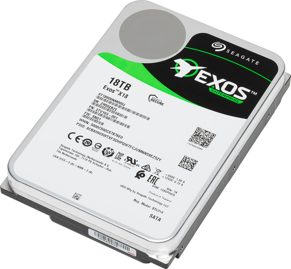 18Tb Seagate Exos X18 ST18000NM000J, 7200rpm, 3.5", SATA III, 256Mb