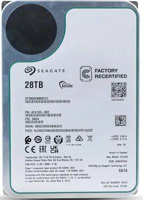 28Tb Seagate Exos (ST28000NM001C), 7200rpm, SATA III, 512Mb