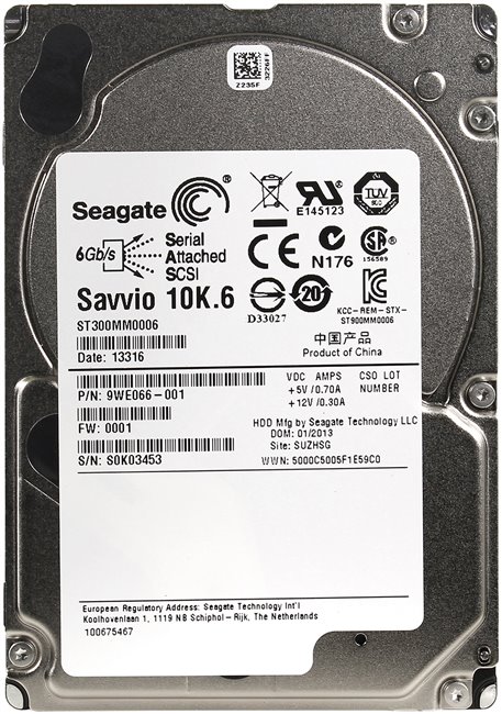 300Gb Seagate Savvio ST300MM0006, 10000rpm, 2.5", SAS, 64Mb