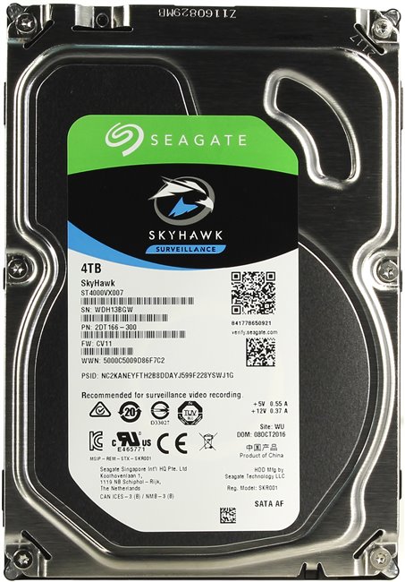 4Tb Seagate SkyHawk Surveillance ST4000VX007, 5900rpm, 3.5", SATA III, 64Mb