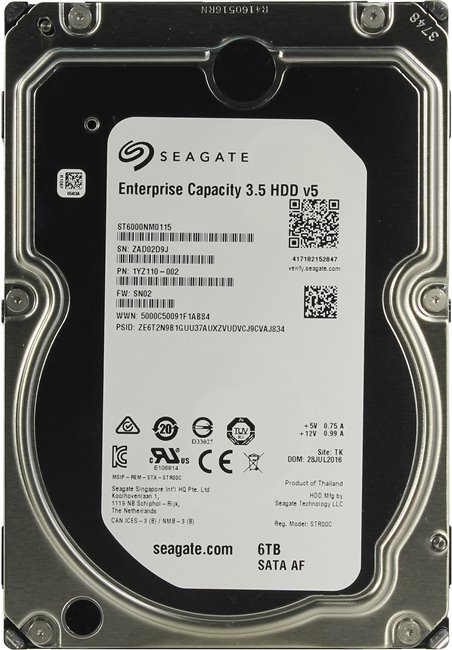 6000Gb Seagate Enterprise Capacity ST6000NM0115, 7200rpm, SATA III, 256Mb