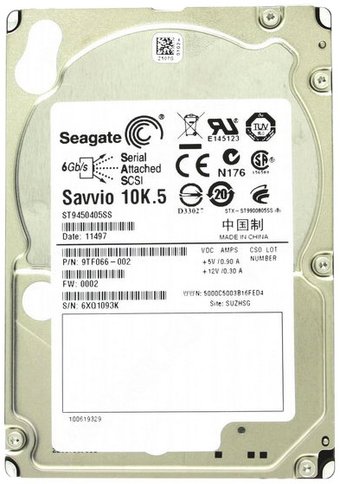 Жесткий диск 450Gb Seagate Constellation Savvio, ST9450405SS, 2.5", SAS, 10000rpm, 64Mb