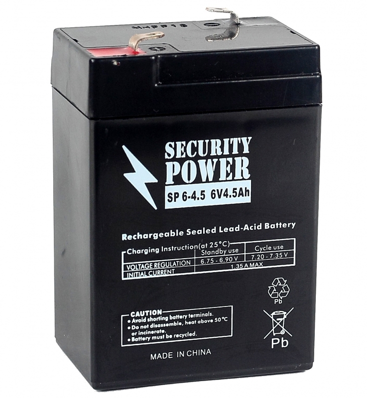 12V / 5Ah, аккумулятор для UPS, Security Power SP 12-5 (F1)