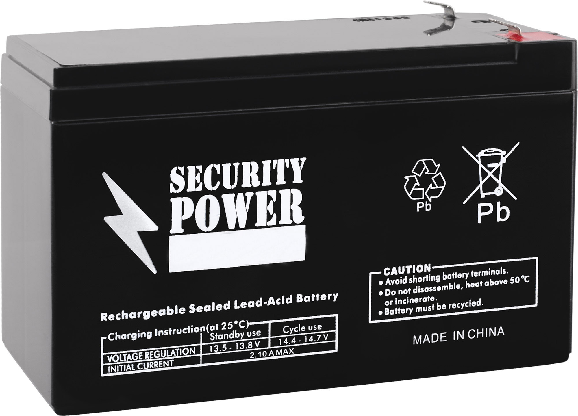 12V / 9Ah, аккумулятор для UPS, Security Power SP 12-9 (F2)