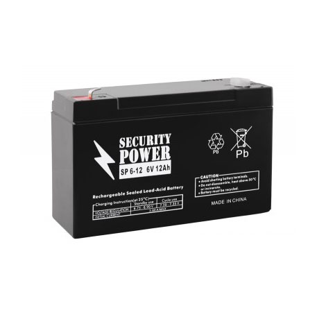6V / 12Ah, аккумулятор для UPS, Security Power SP 6-12 (F1)
