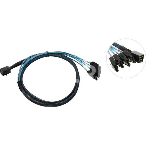 Кабель SFF-8643 - 4xSATA, 1м, ACD ACD-SFF8643-SATASB-10M (LSI00411, 2279800-R, L5-00221-00, MD-6705050-100)