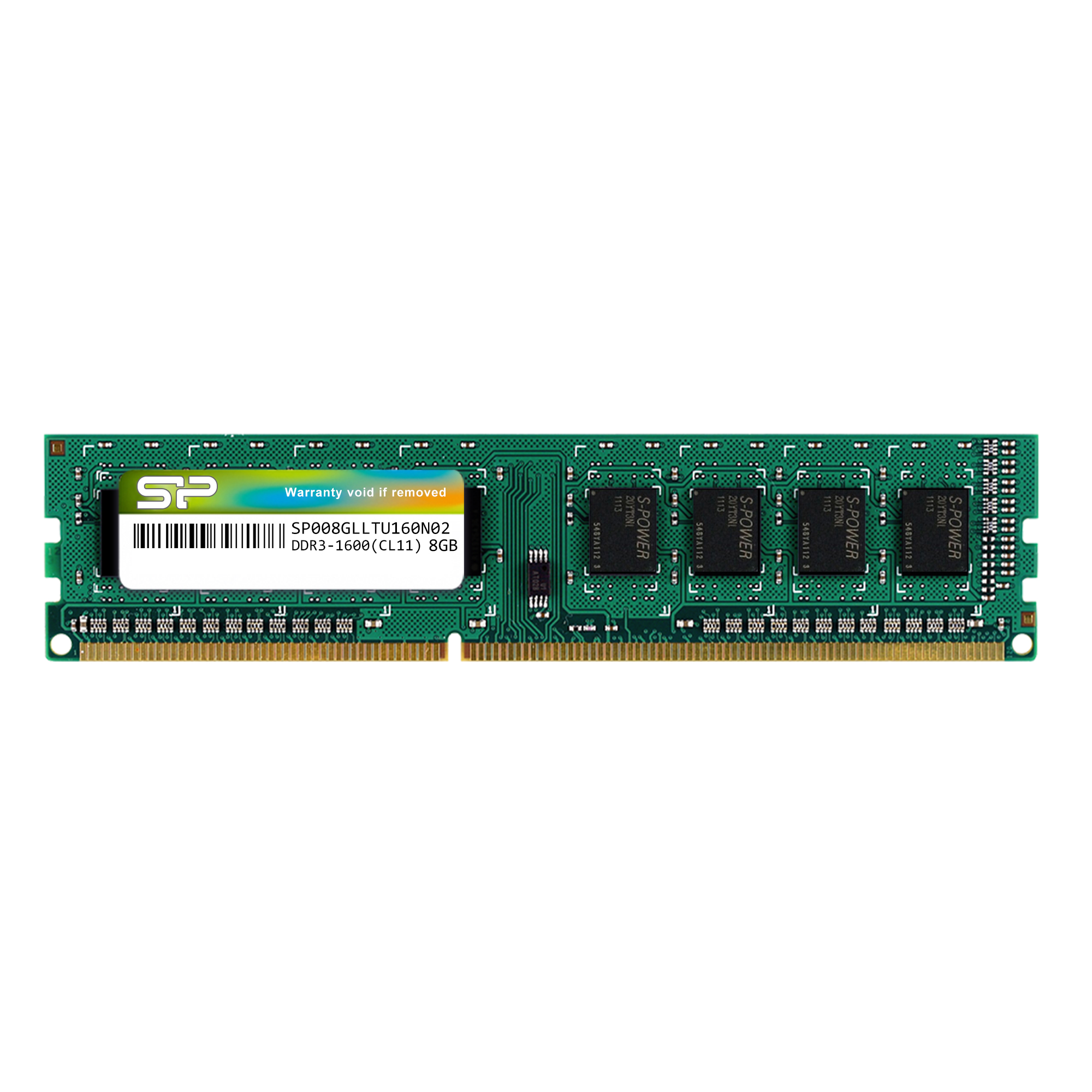 Оперативная память 8Gb Silicon Power SP008GLLTU160N02, DDR III, PC-12800, 1600MHz, 1.35V