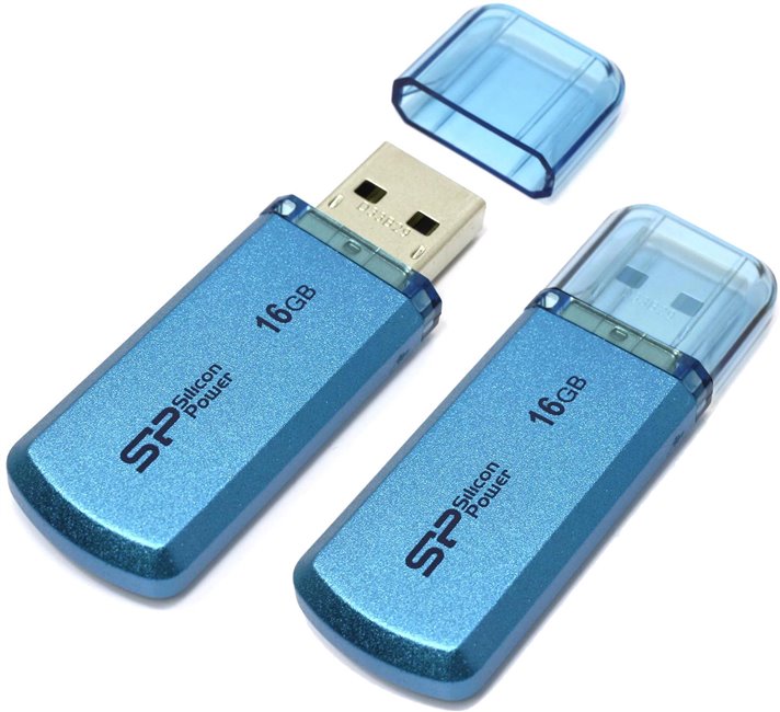 16Gb Silicon Power Helios 101 SP016GBUF2101V1B, USB2.0, Blue
