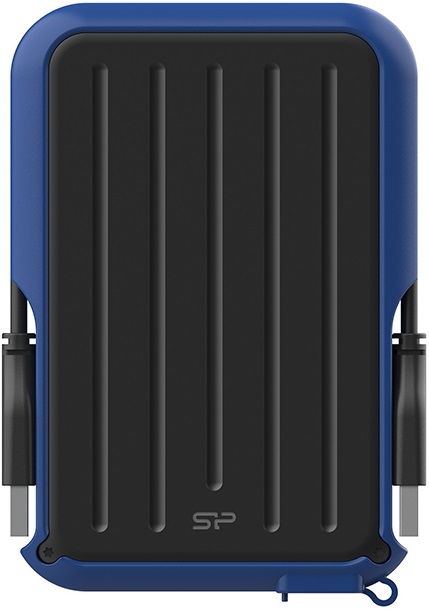 Внешний HDD 2Tb Silicon Power Armor A66 SP020TBPHD66SS3B, USB3.2, Blue/Black