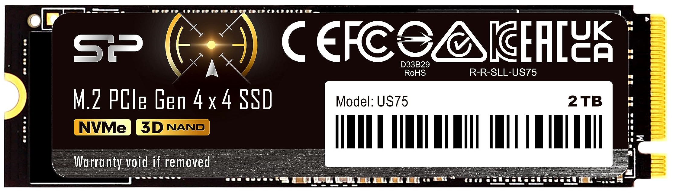 2Tb SSD Silicon Power US75 SP02KGBP44US7505, (7000/6500), NVMe M.2