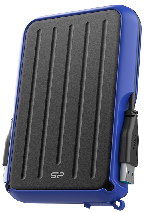 Внешний HDD 4Tb Silicon Power Armor A66 SP040TBPHD66LS3B, USB3.2, Blue/Black