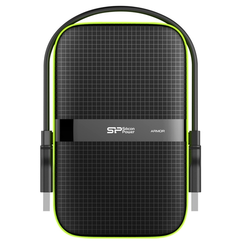 Внешний HDD 4Tb Silicon Power Armor A60 SP040TBPHDA60S3K, USB3.2, Black-Green