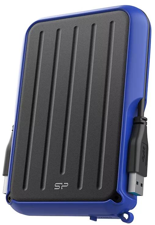 Внешний HDD 5Tb Silicon Power Armor A66 SP050TBPHD66LS3B, USB3.2, черный/синий