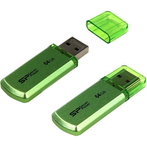 64Gb Silicon Power Helios 101 SP064GBUF2101V1N, USB2.0, Green