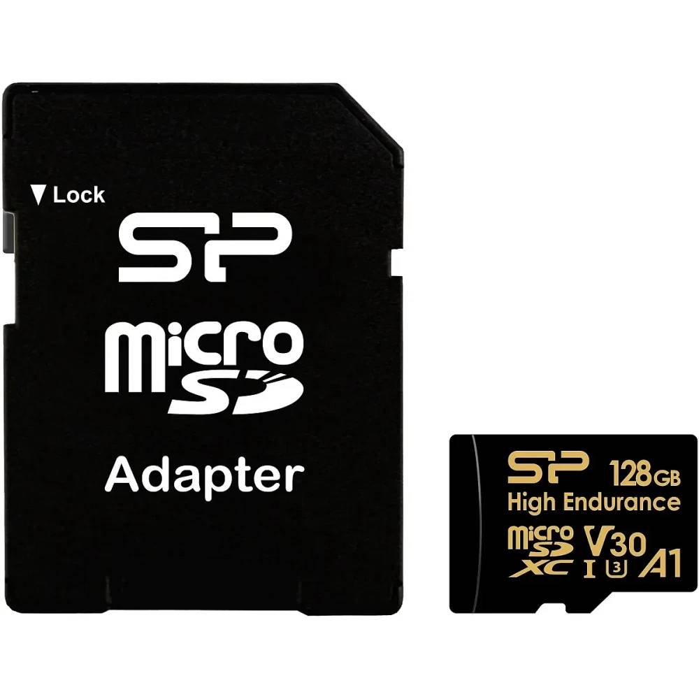 Карта памяти 128GB Silicon Power Superior SP128GBSTXDV3V1HSP, SD Micro, SDXC Class 10, UHS-I U3 + адаптер