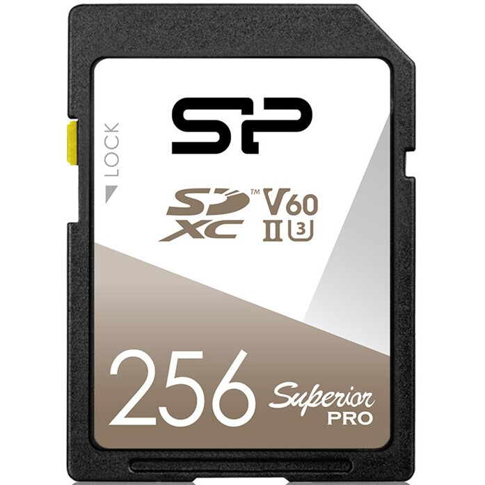 256Gb Silicon Power Superior Pro SP256GBSDXJV6V10, SD, SDXC, Class10, UHS-II U3