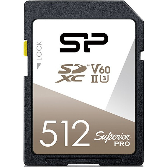 512Gb Silicon Power Superior Pro SP512GBSDXJV6V10, SD, SDXC, Class10, UHS-II U3