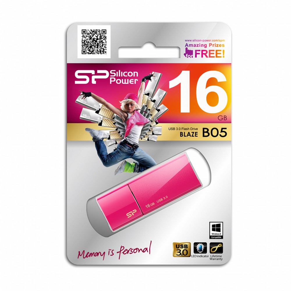 16Gb Silicon Power Blaze B05 SP016GBUF3B05V1H, USB3.0, Pink