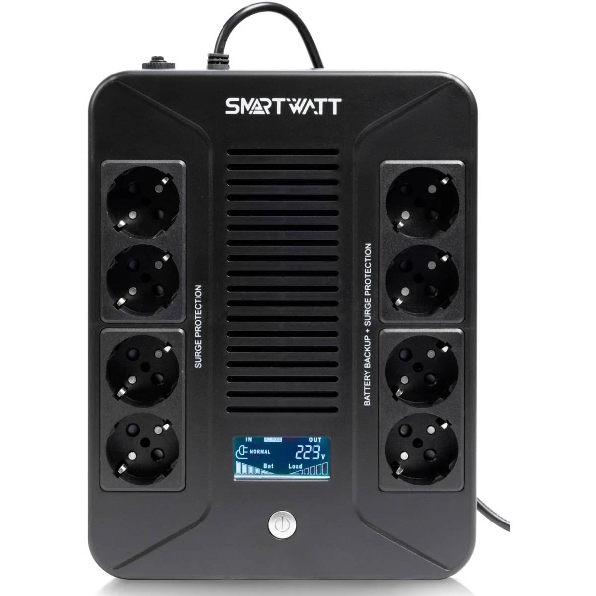 ИБП SMARTWATT UPS SAFE PRO LCD 600, 600VA (8xSchuko)